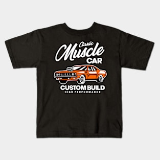 MUSCLE CAR CUSTOM BUILD Kids T-Shirt